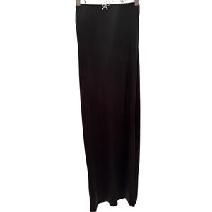 Streetwear Society Spaghetti Strap with white bow maxi dress